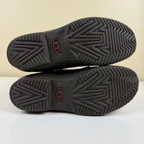 UGG Kesey Leather Sheepskin Waterproof Gray Black Boots S/N 1005264 - Picture 12 of 13